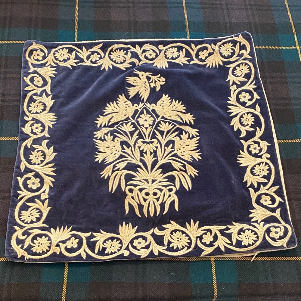 Pottery Barn “Tree of Life” Embroidered Throw Pillow Cover